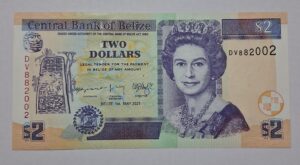 Belize 2 Dollars note 2021 Hobby collectable