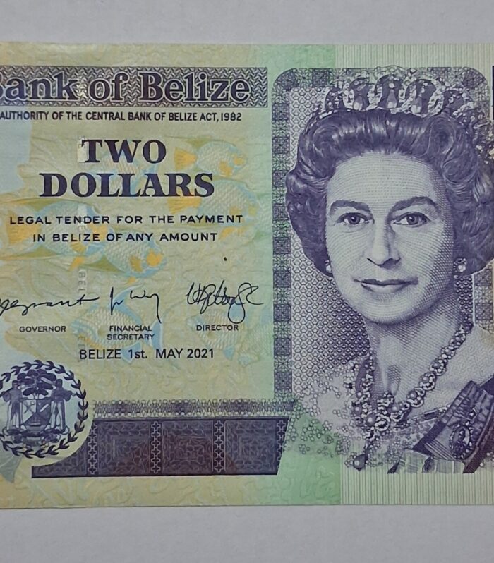 Belize 2 Dollars note 2021 Hobby collectable