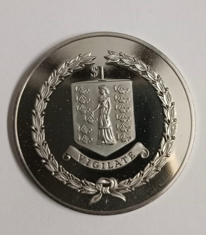 British Virgin Islands 1 Dollar 1992 Proof Coin