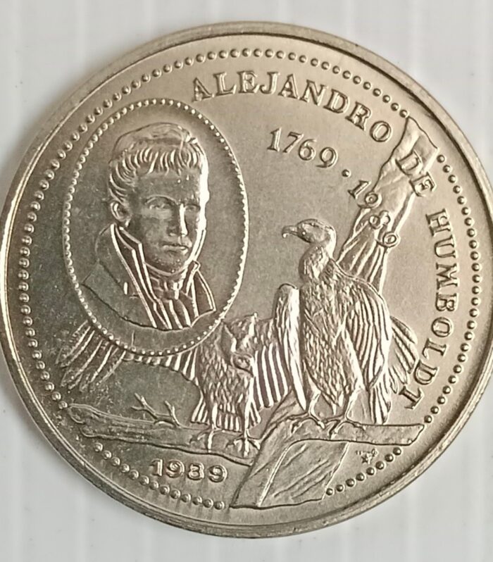Cuba 25 Centavos 1989 Alexander von Humboldt unc coin