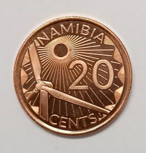 Namibia 20 Cents 2025 Unc world coin