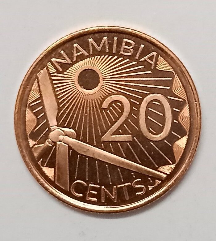 Namibia 20 Cents 2025 Unc world coin