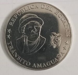 Ecuador 50 Centavos 2023 coin for collection Transito Amaguana