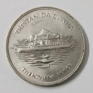 Tristan Da Cunha Twenty five 25 pence 1977 coin