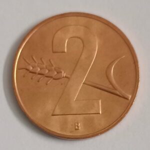 Switzerland 2 Rappen 1967 Unc world coin wheat spike and swiss cross