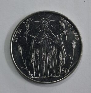 Vatican city 50 Lire coin 1968 Fao collections