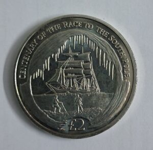 Sandwich Islands 2 Dollars coin 2010 south pole race