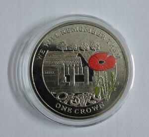 Ascension Island 1 crown Cemetery of the Somme coin