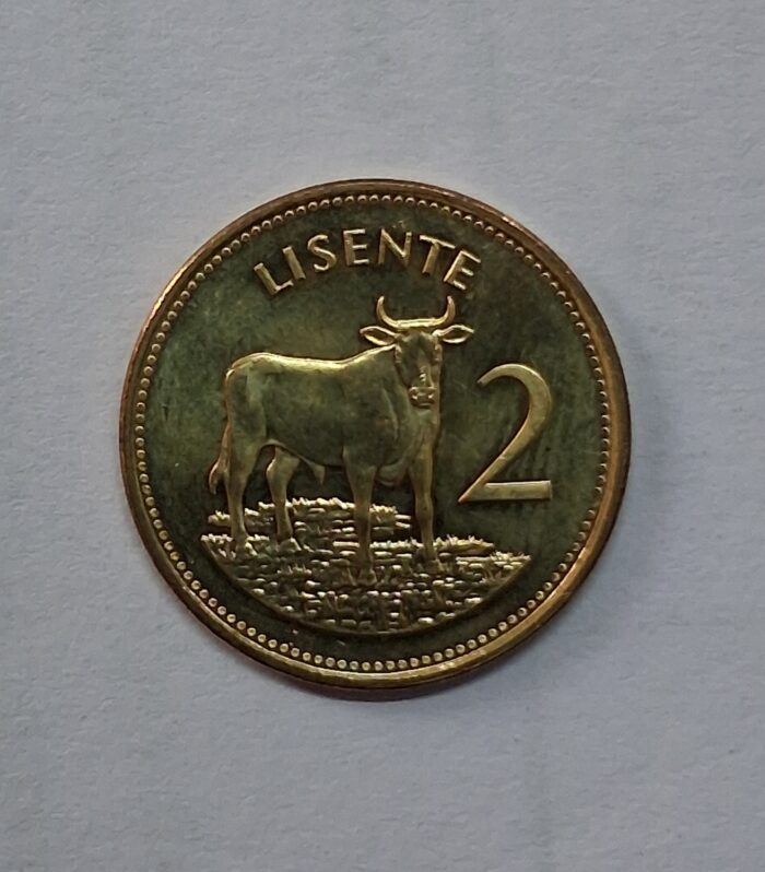 Lesotho 2 Lisente 1992 Bull coin