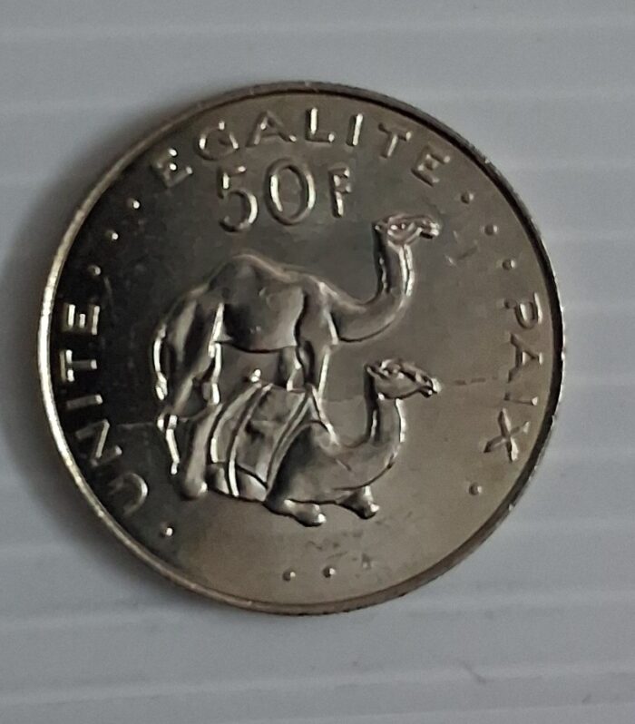 Djibouti 50 Francs 2017 unc coin camels