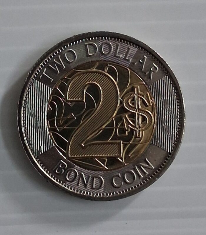Zimbabwe 2 Dollar 2018 Bond coin unc
