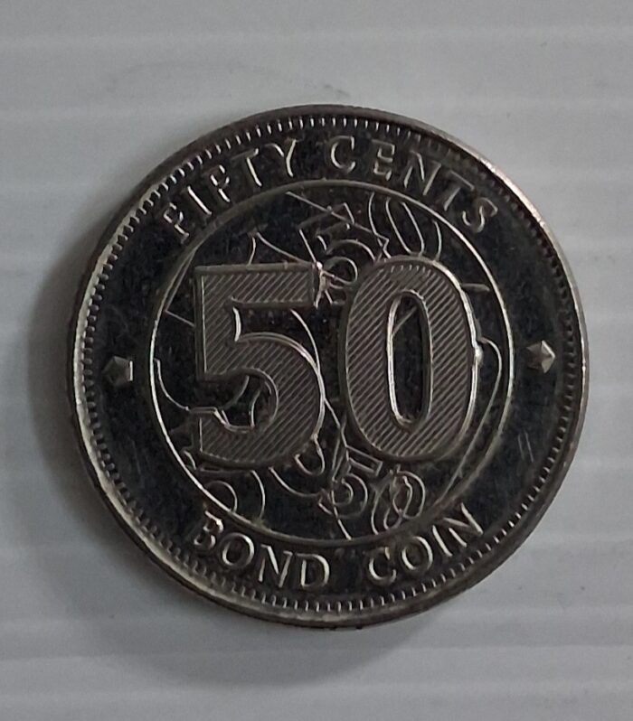 Zimbabwe Bond coin 50 Cents 2014 unc