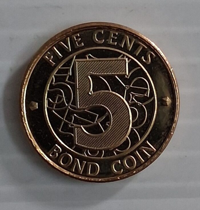 Zimbabwe Bond coin 5 Cents 2014