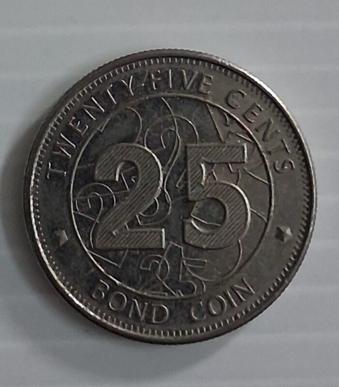Zimbabwe Bond coin 25 Cents 2014