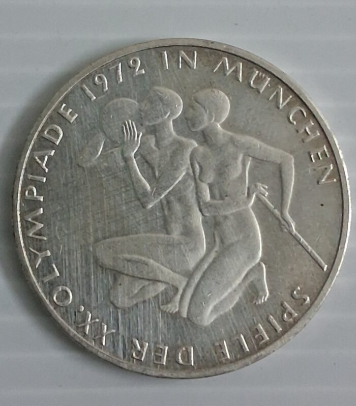 Germany west 10 Mark 1972 summer olympic games silver coin