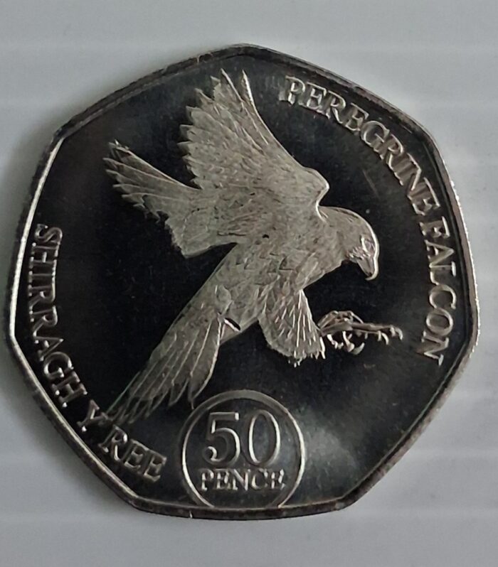 Isle of man 50 Pence 2023 unc coin king charles iii