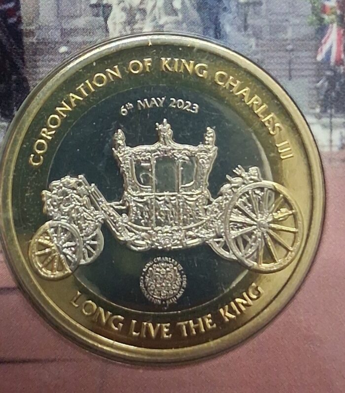 British Antarctic Territory 2 Pounds 2022 Gold state coach