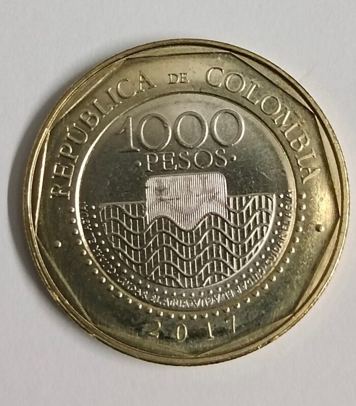 Colombia 1000 Pesos 2017 unc coin Loggerhead turtle