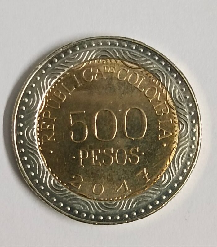 Colombia 500 Pesos 2017 unc coin Glass frog