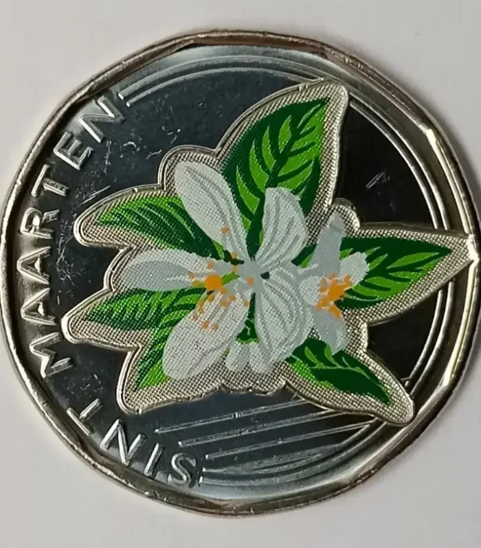 Sint Maarten 50 cents 2025 coloured coin