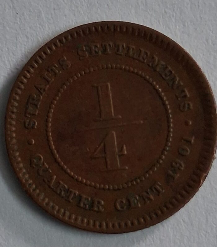 Straits Settlements 1/4 cent 1901 world coin