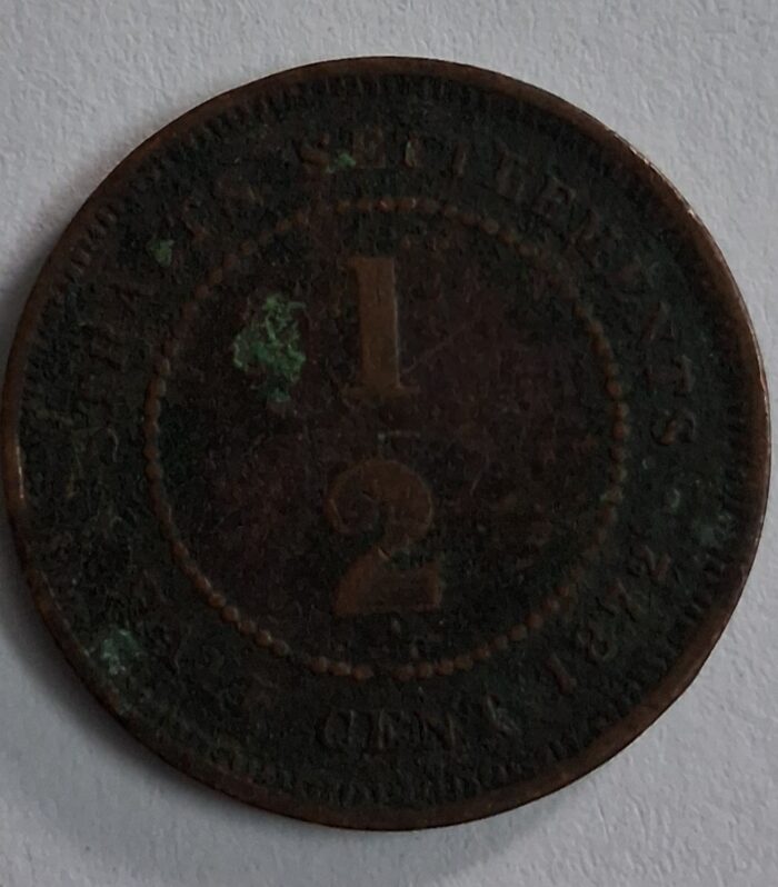 Straits settlements 1/2 cent  1872 victoria coin
