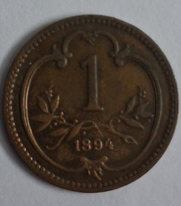 Austrian empire 1 heller 1894 world coin
