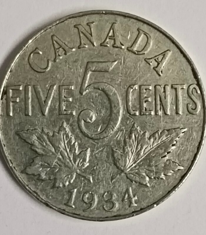 Canada 5 Cents 1934 world coin