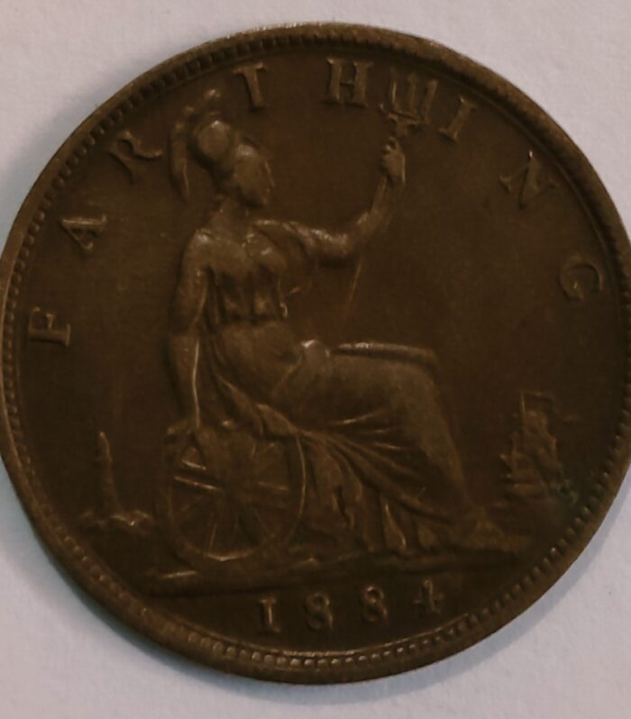 United kingdom 1 farthing 1884 coin