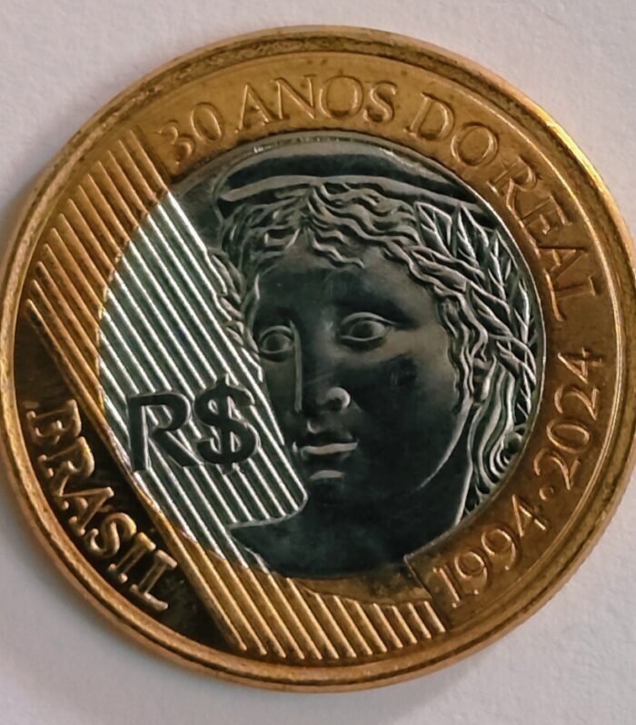 Brazil 1 real 2024 unc world coin
