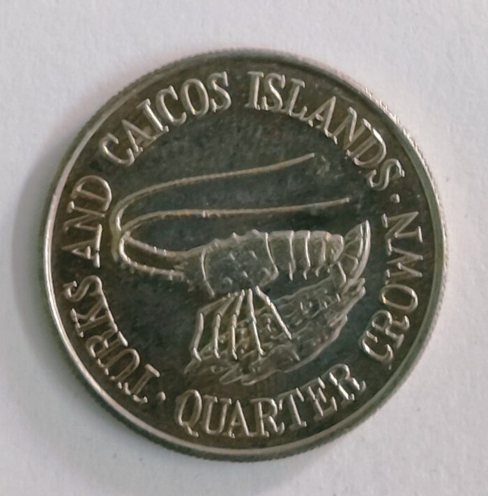 Turks and caicos quarter crown 1981 coin