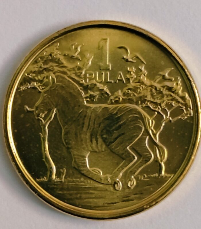 Botswana 1 pula unc world coin zebra
