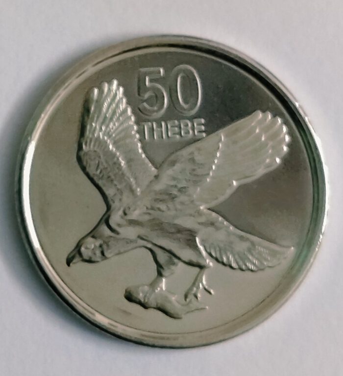 Botswana 50 thebe 2013 world coin african fish eagle