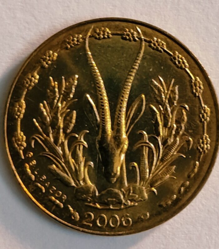 West african states 5 francs 2006 unc world coin