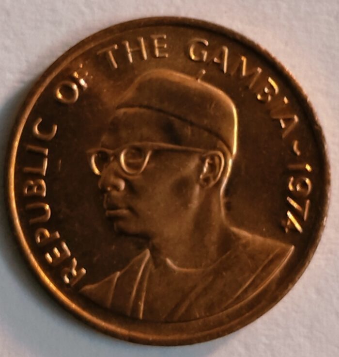 Gambia 1 butut 1974 unc world coin