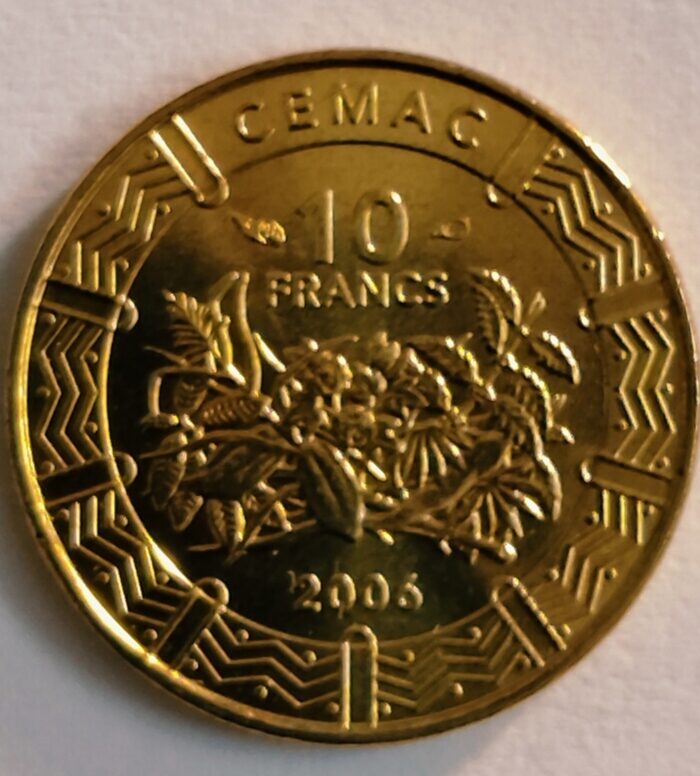 Central african states 10 francs 2006 unc world coin