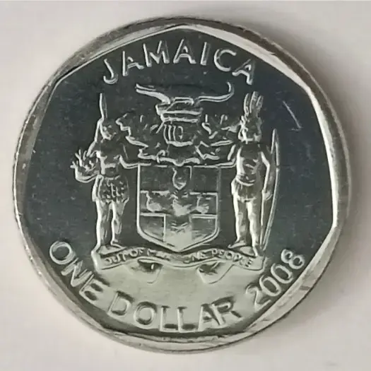 Jamaica 1 dollar 2008 unc coin