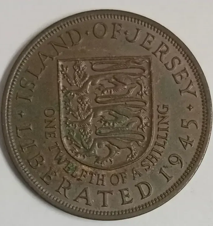 Jersey Island 1/12 shilling 1945