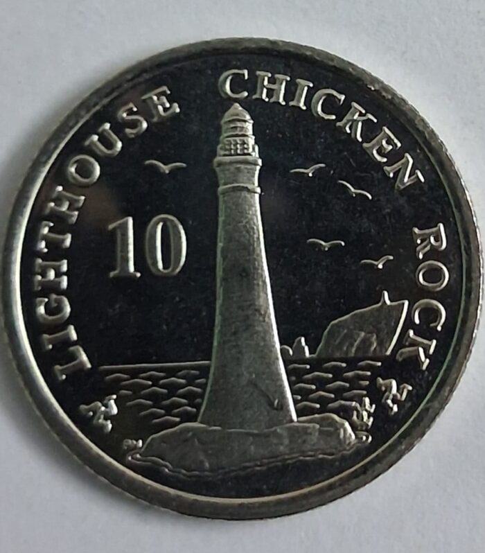 Isle of man 10 pence 2008 unc world coin