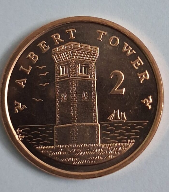 Isle of man 2 pence 2008 unc world coin