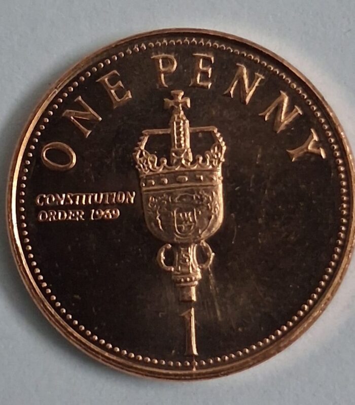 Gibraltar one penny 2005 unc world coin
