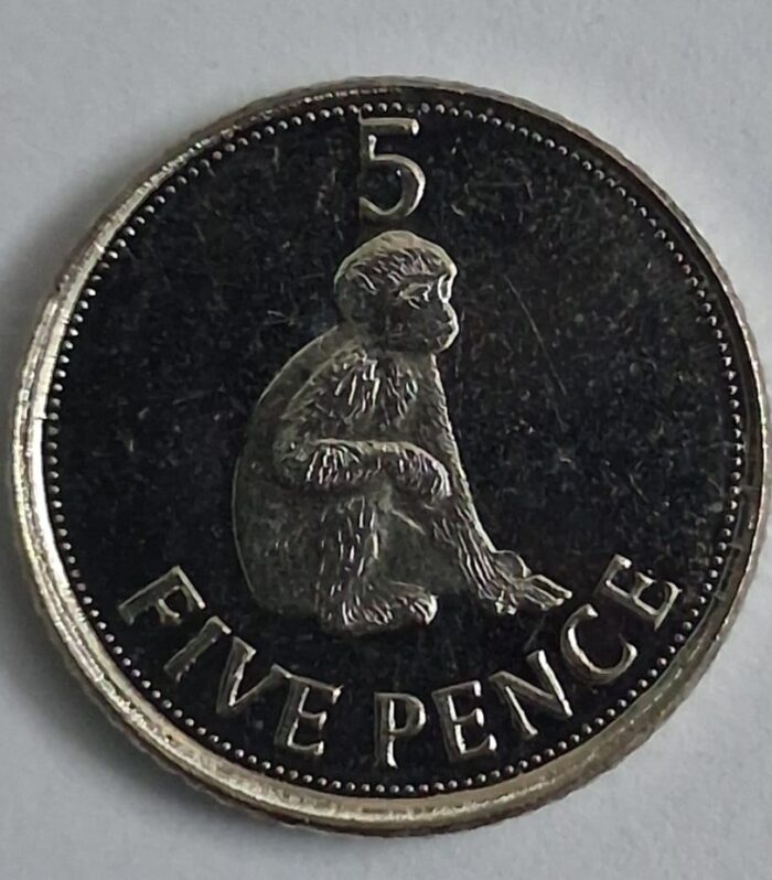 Gibraltar five pence 2012 unc world coin