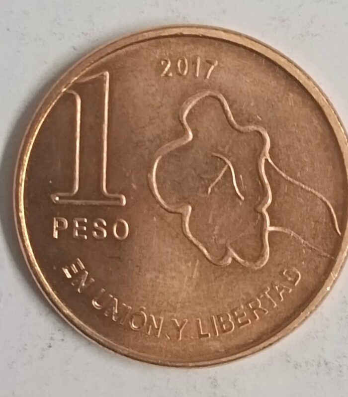 Argentina 1 peso 2017 unc world coin flora