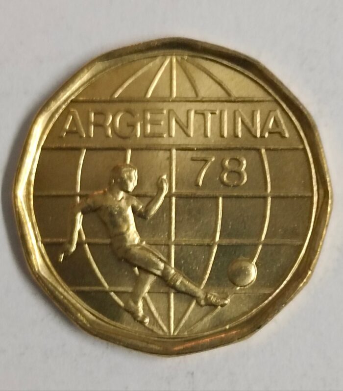 Argentina 50 pesos 1978 world coin soccer