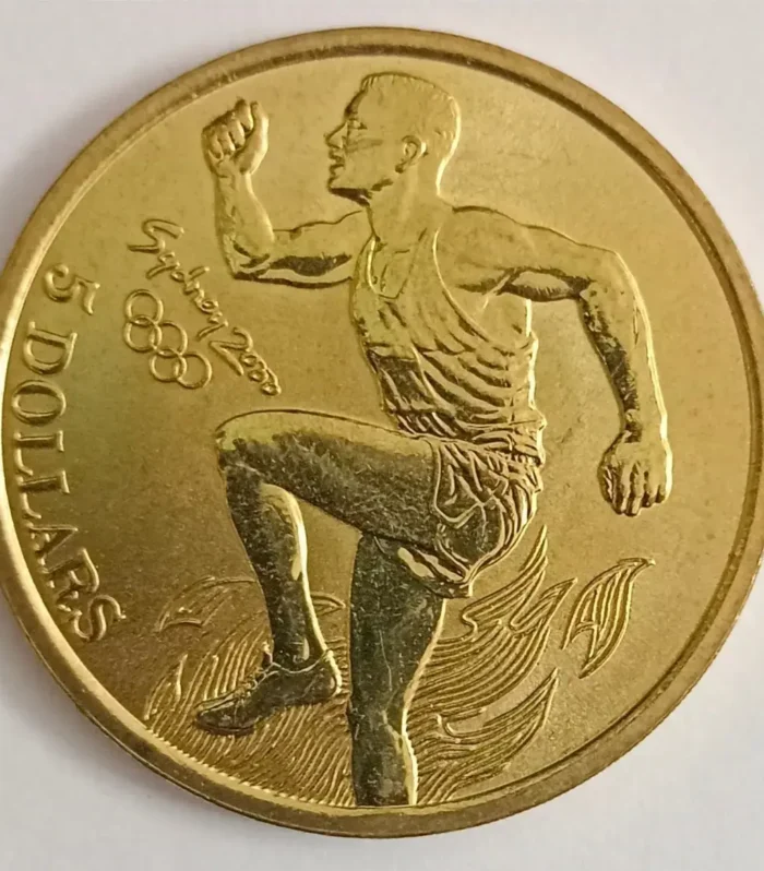 Australia 5 dollars 2000 sydney olympics game coin