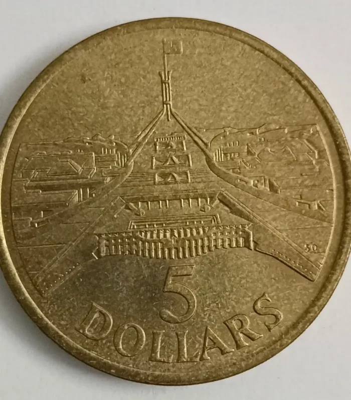 Australia 5 dollars 1988 parliament house coin