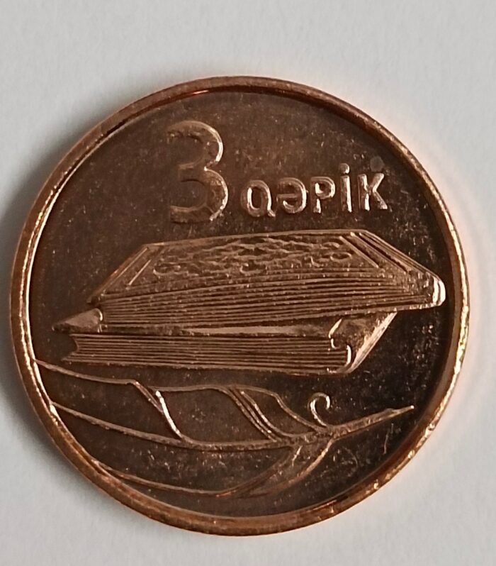 Azerbaijan 3 qepik 2006 unc world coin books