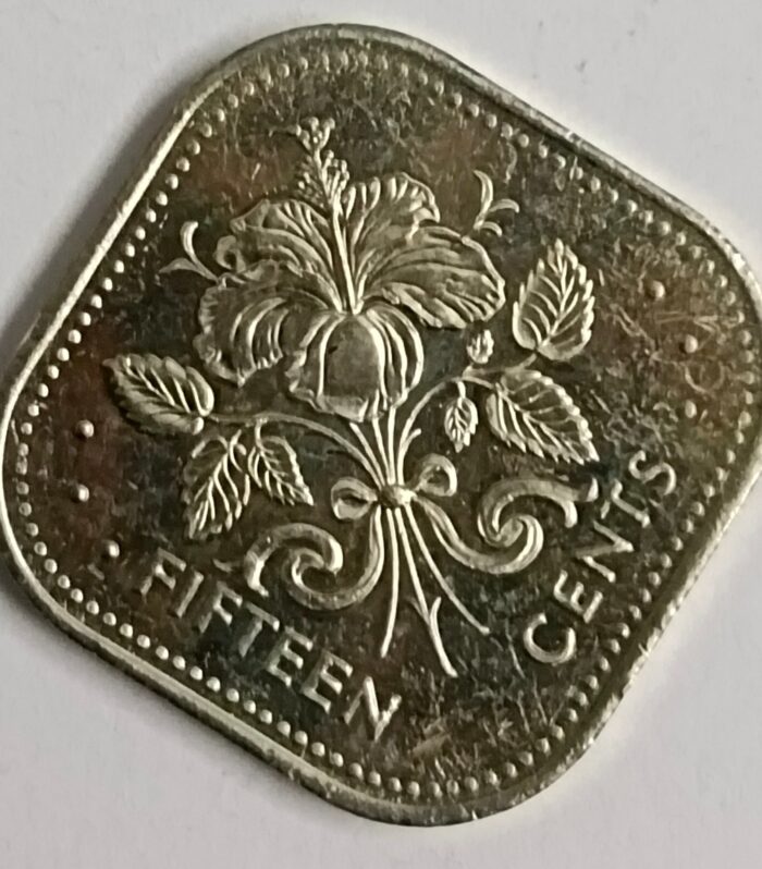 Bahamas 15 cents 2005 unc world coin