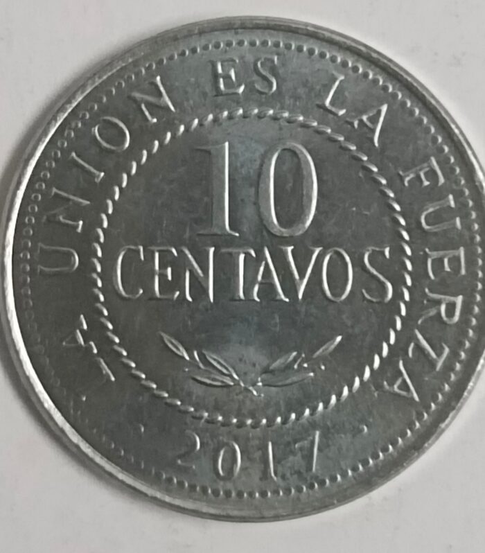 Bolivia 10 centavos 2017 unc world coin