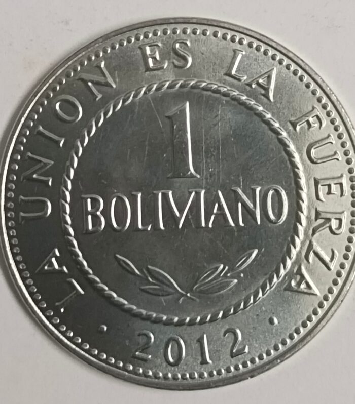 Bolivia 1 boliviano 2012 unc world coin